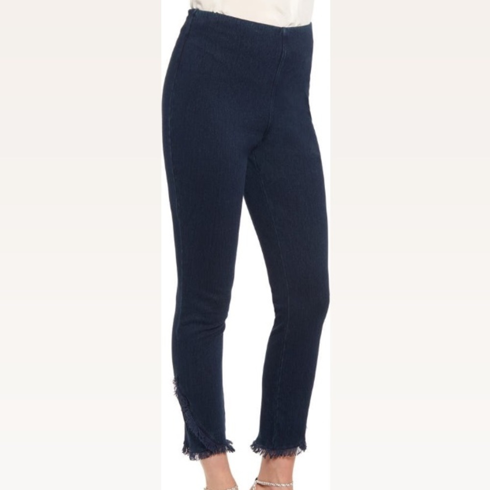 Lysse High Rise Pull On Fringe Tulip Hem Denim Jean Leggings - Picture 13 of 13